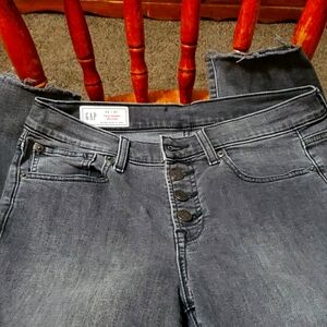 GAP, 8r, black denim,skinny midrise